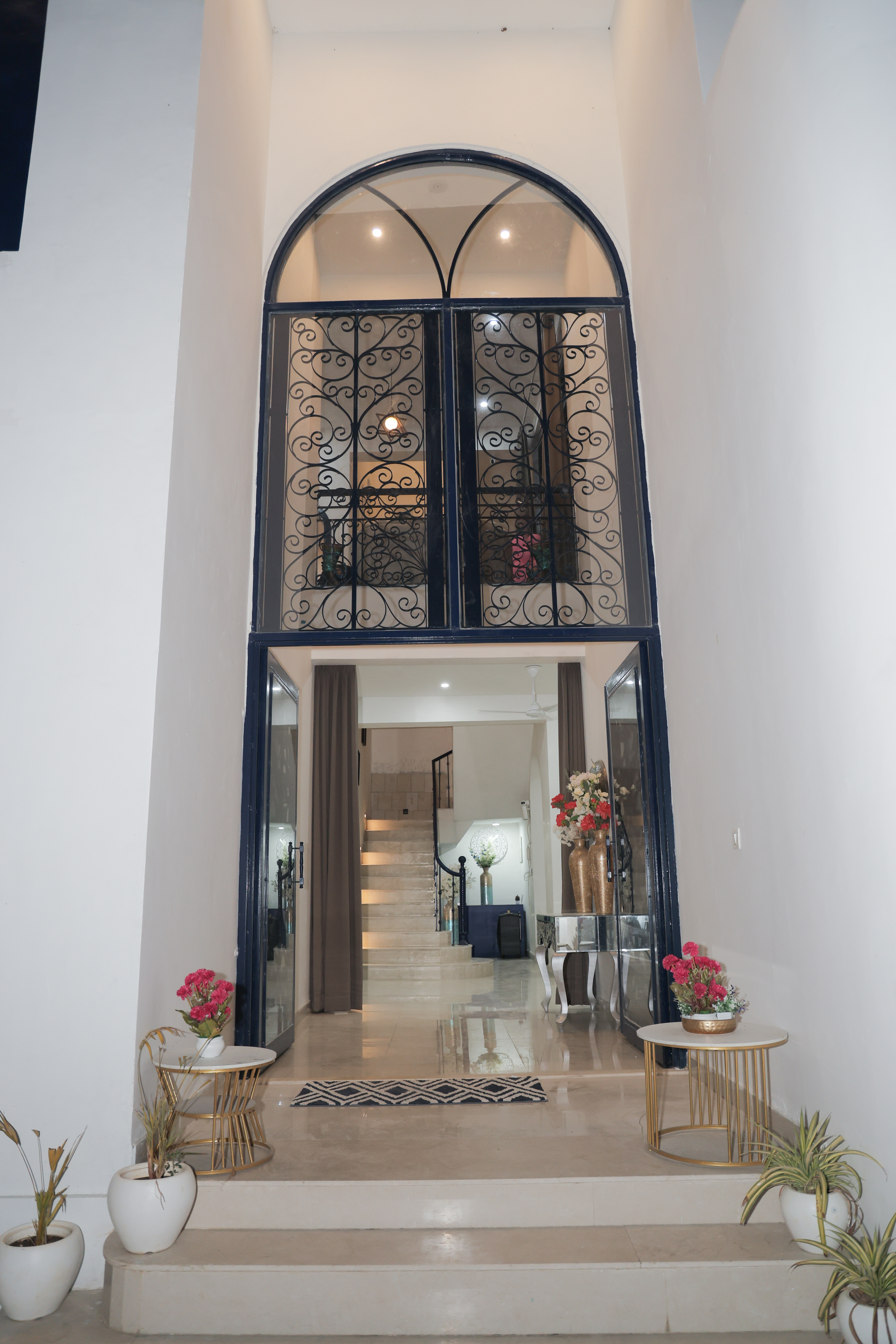 Spacious living room at Maple Roots Villa